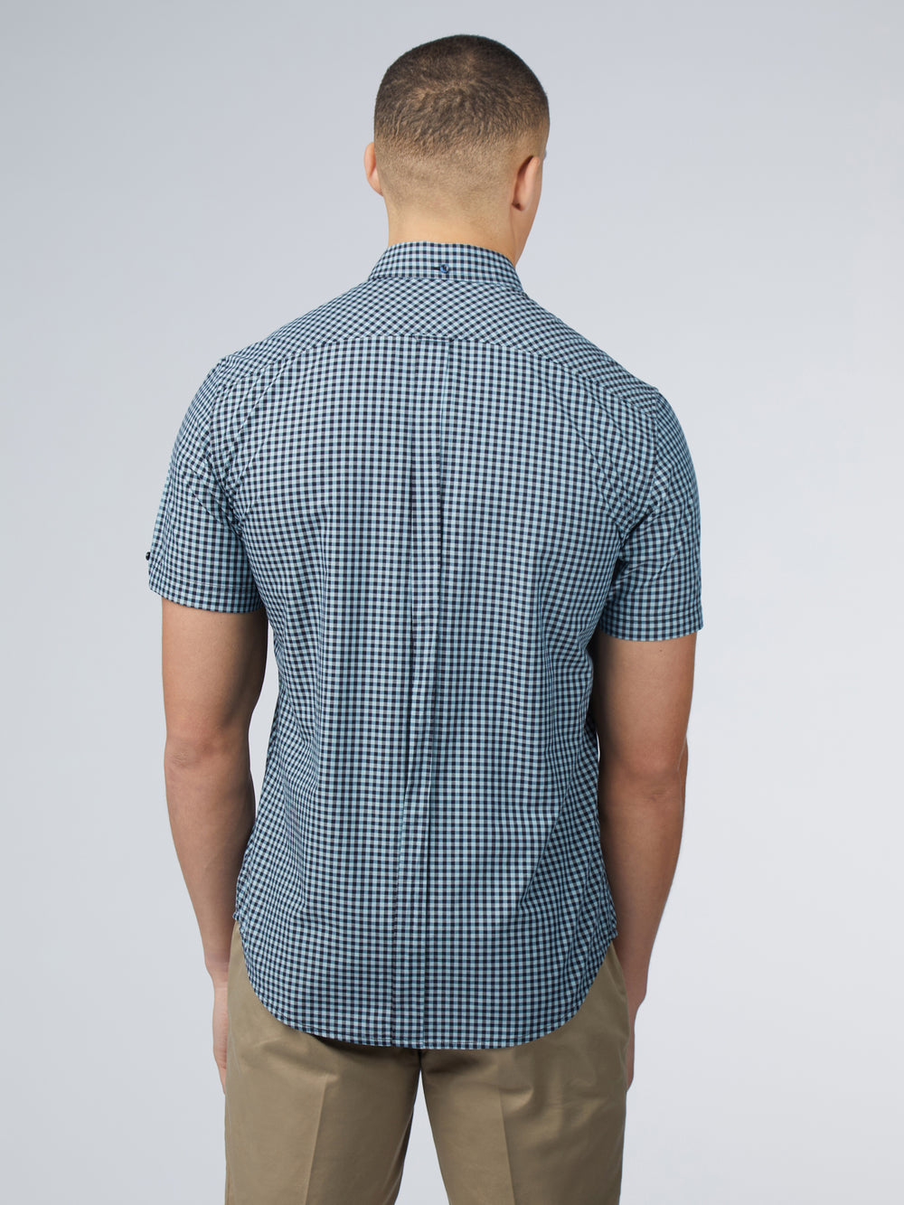 Chemises Ben Sherman Signature Short Sleeve Gingham Bleu | FKH-53979264